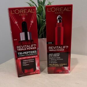 NIB L'Oreal Revitalift Tri-Peptides Serum and Eye Cream Duo